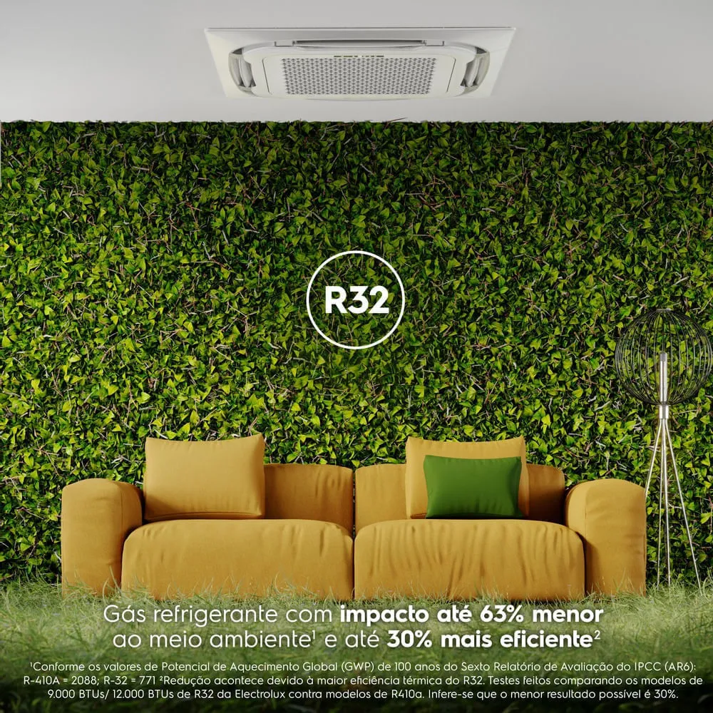 Ar-condicionado Cassete Electrolux 8 Vias Twin Inverter 48.000 BTUs Frio Efficient (KI48F/KE48F)