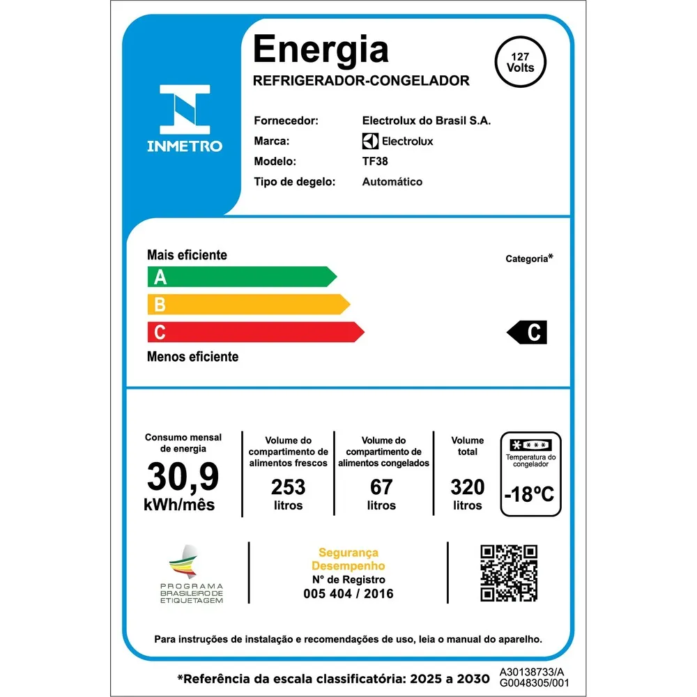 Geladeira Electrolux Frost Free 320L Duplex Branca (TF38)