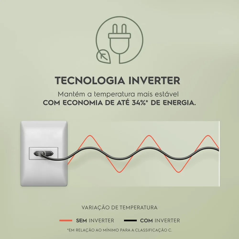 Geladeira Electrolux Frost Free Inverter 481L Efficient com AutoSense SmartBivolt Duplex cor Black Inox Look (IT70B)