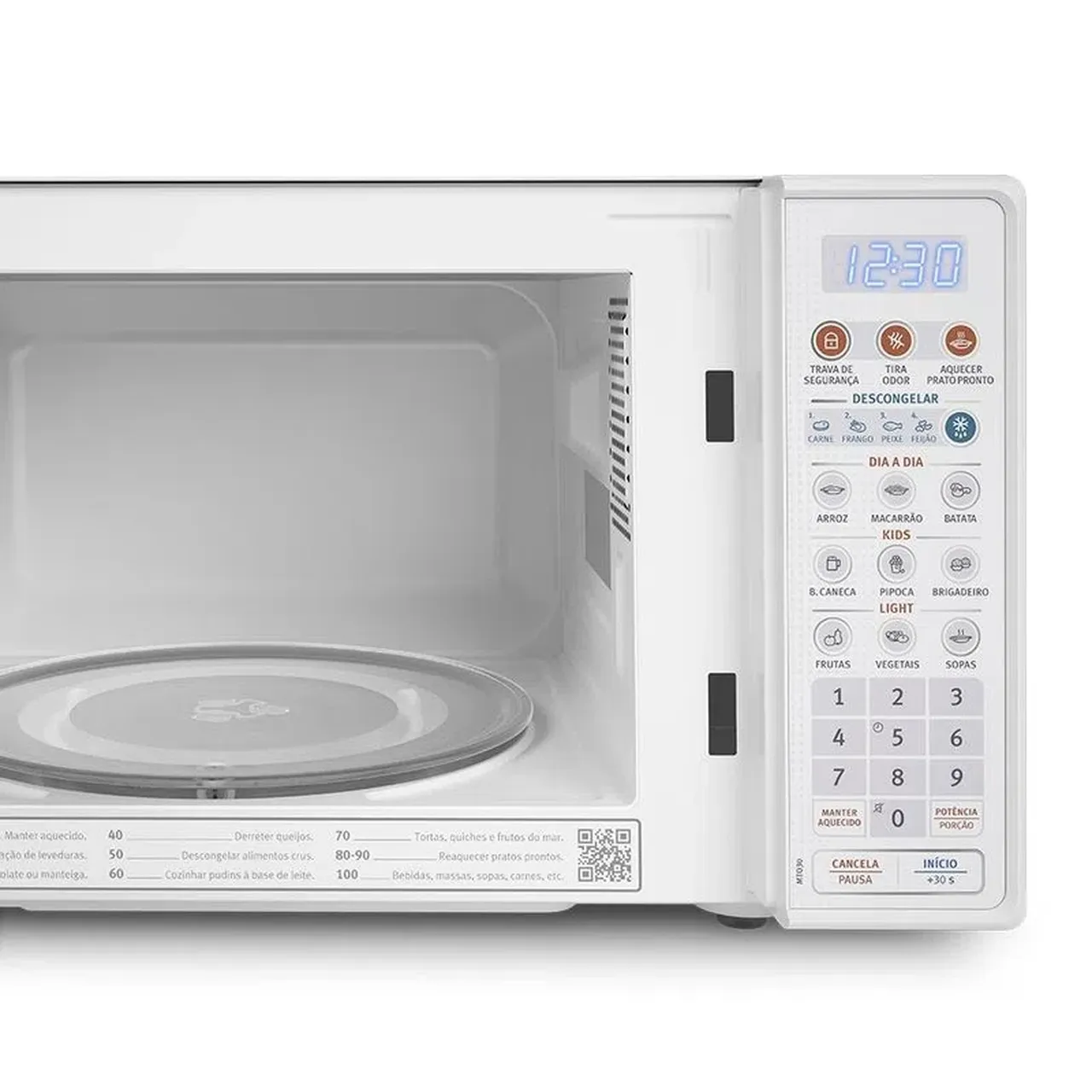 Micro-ondas Electrolux 20L Branco com Função Tira Odor e Descongelar (MTO30)