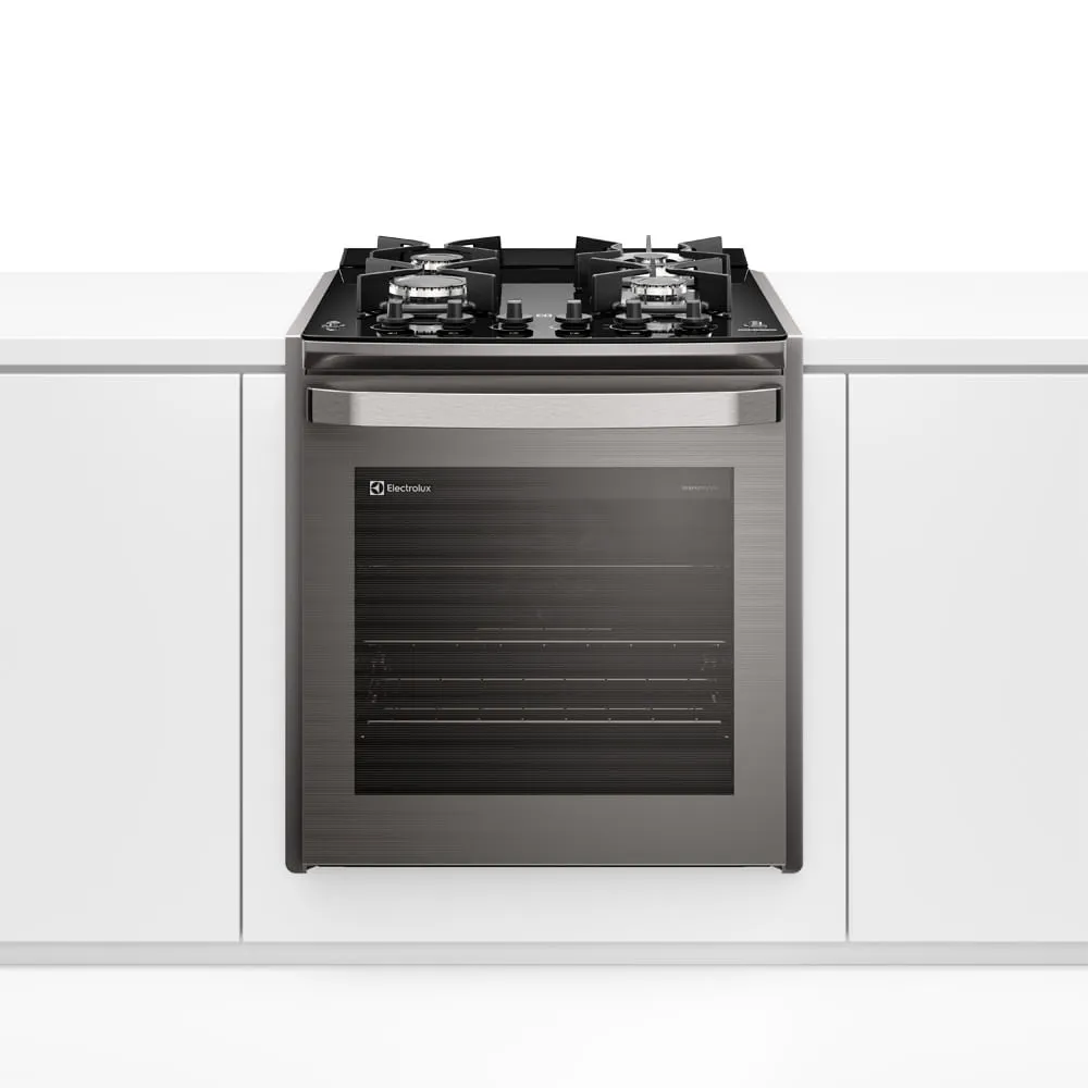 Fogão de Embutir 4 bocas Electrolux Cinza Experience Mesa de Vidro, Grill e PerfectCook360 (FE4EG)