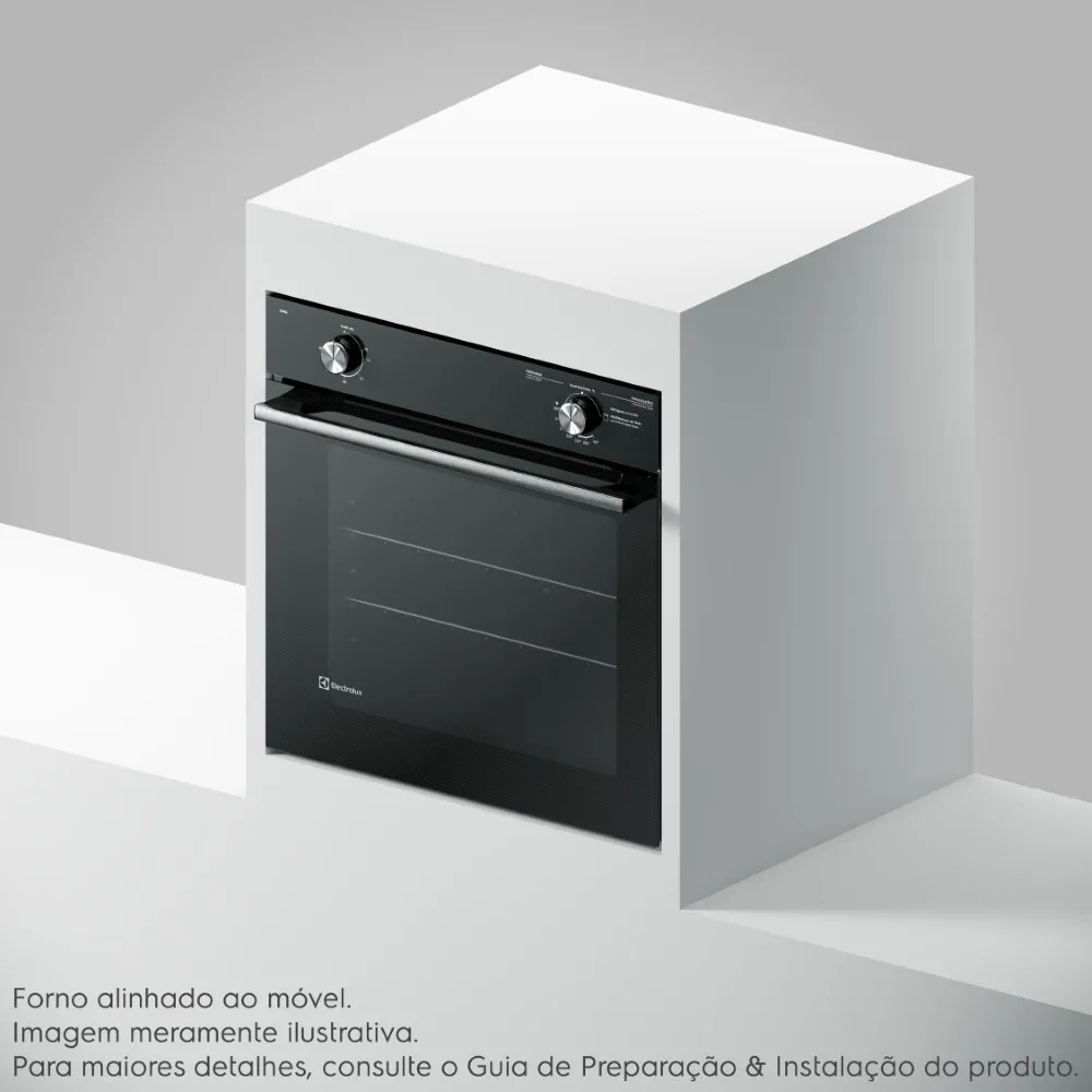 Forno de Embutir a Gás Electrolux 80L Efficient com PerfectCook (OE8GL)