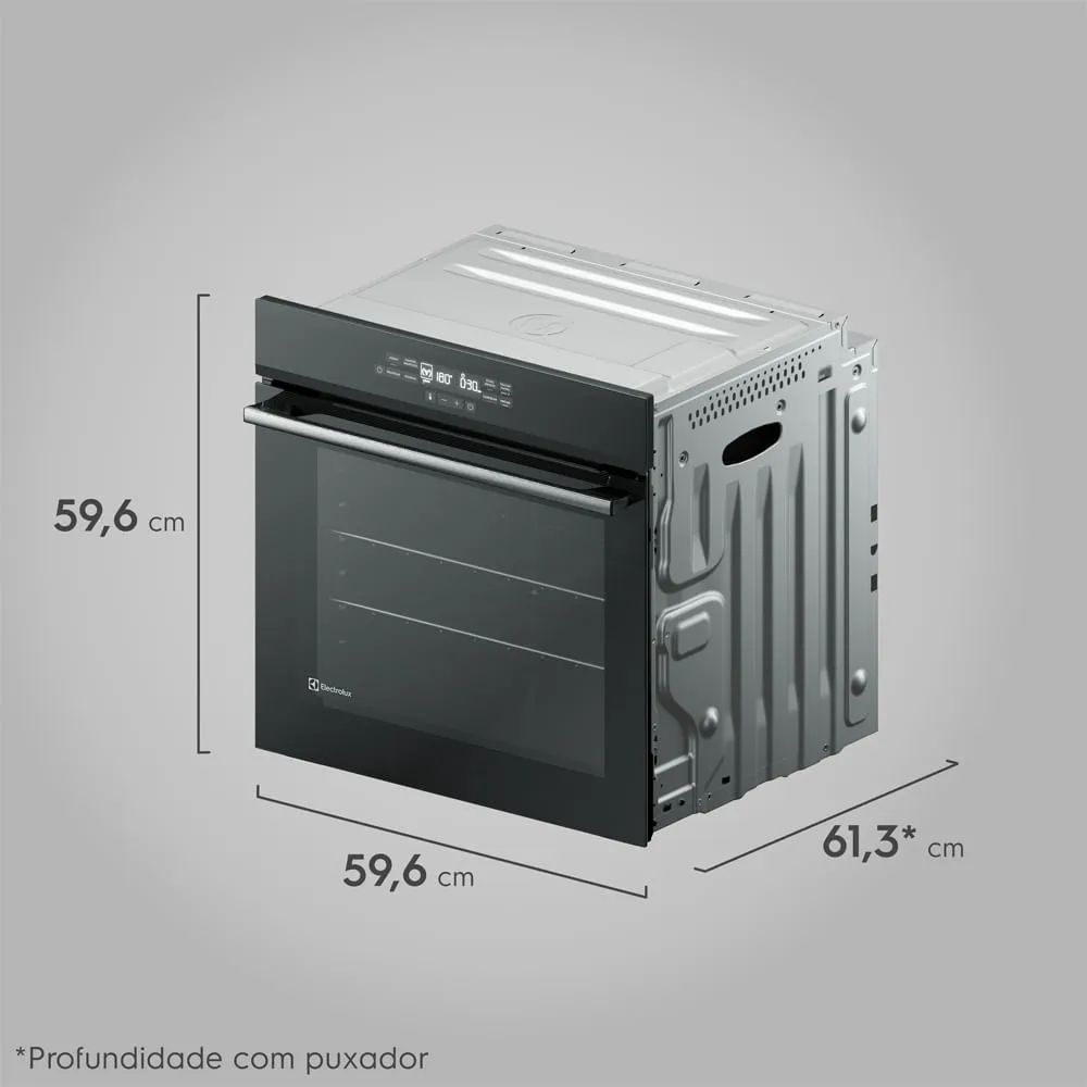 Forno de Embutir Electrolux Elétrico 80L Experience com FoodSensor Preto (OE8EF)
