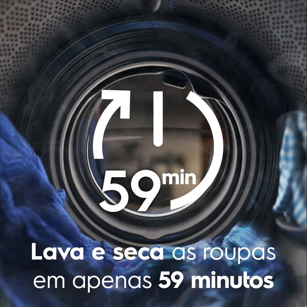 Lava e Seca Electrolux 12/7kg Cinza Ônix Inverter com Água Quente e Lavagem Inteligente (LSC12)