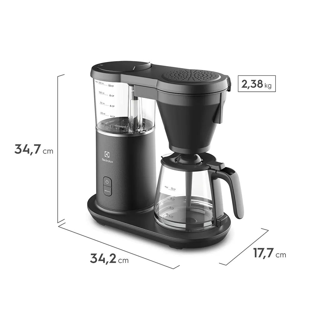 Cafeteira Elétrica Electrolux Automática 31 Xicaras Expert com Tecnologia PerfectSense Preta (CMP70)
