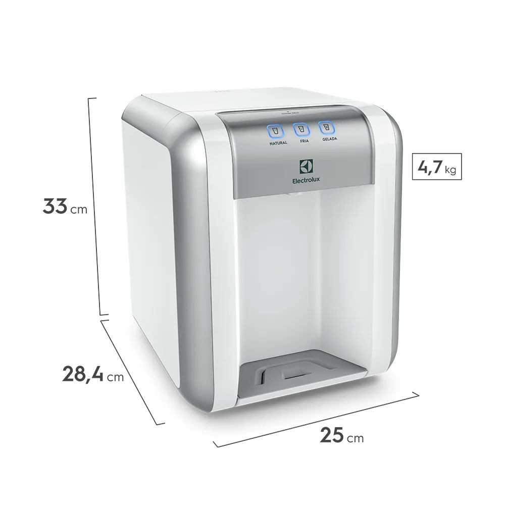 Purificador Electrolux Eletrônico Compacto Efficient Painel Digital Bivolt Branco (PE11B)