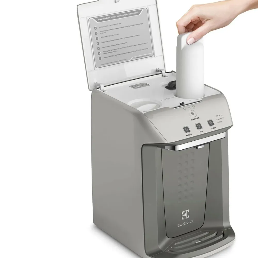 Purificador Electrolux Eletrônico c/ Painel Digital e Filtro Luz UV Bivolt Cinza (PA31G)