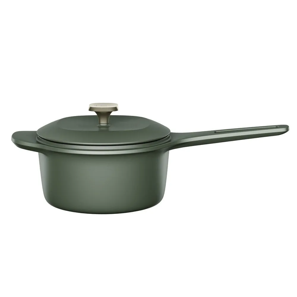 Kit Panela de Ferro Fundido Esmaltado Molheira 20cm Temperos + Panela de Ferro Fundido Esmaltado Caçarola 24cm Electrolux Verde Linha 100 Anos Celebre