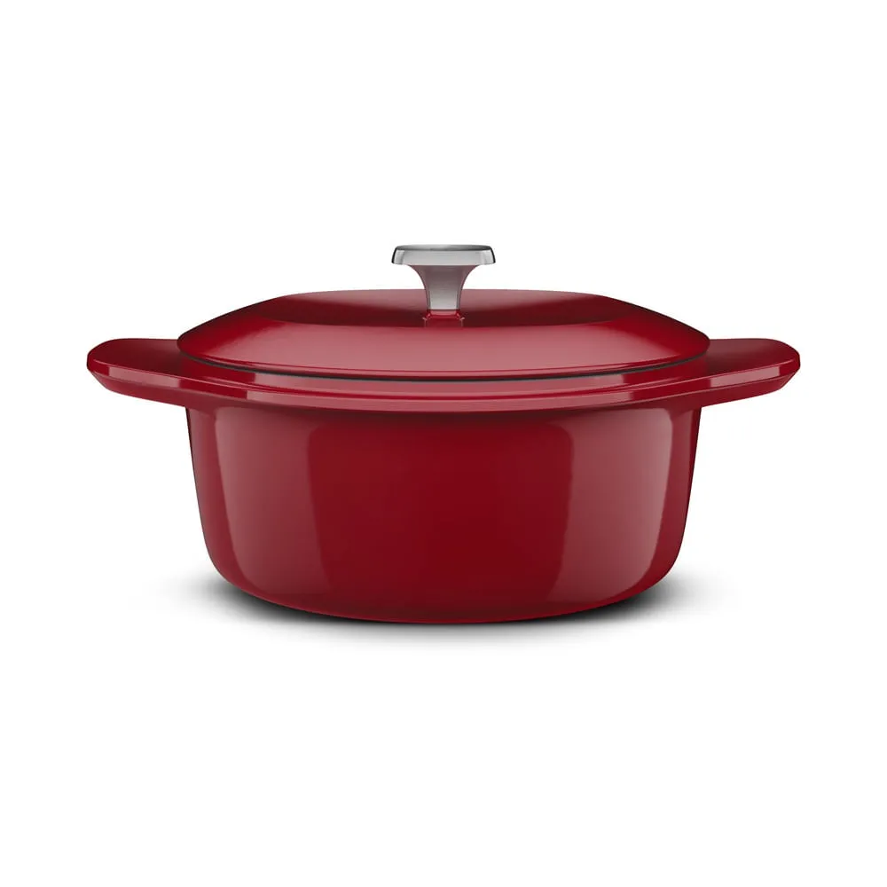 Panela de Ferro Fundido Esmaltado Caçarola Electrolux Expert 24cm Vermelha