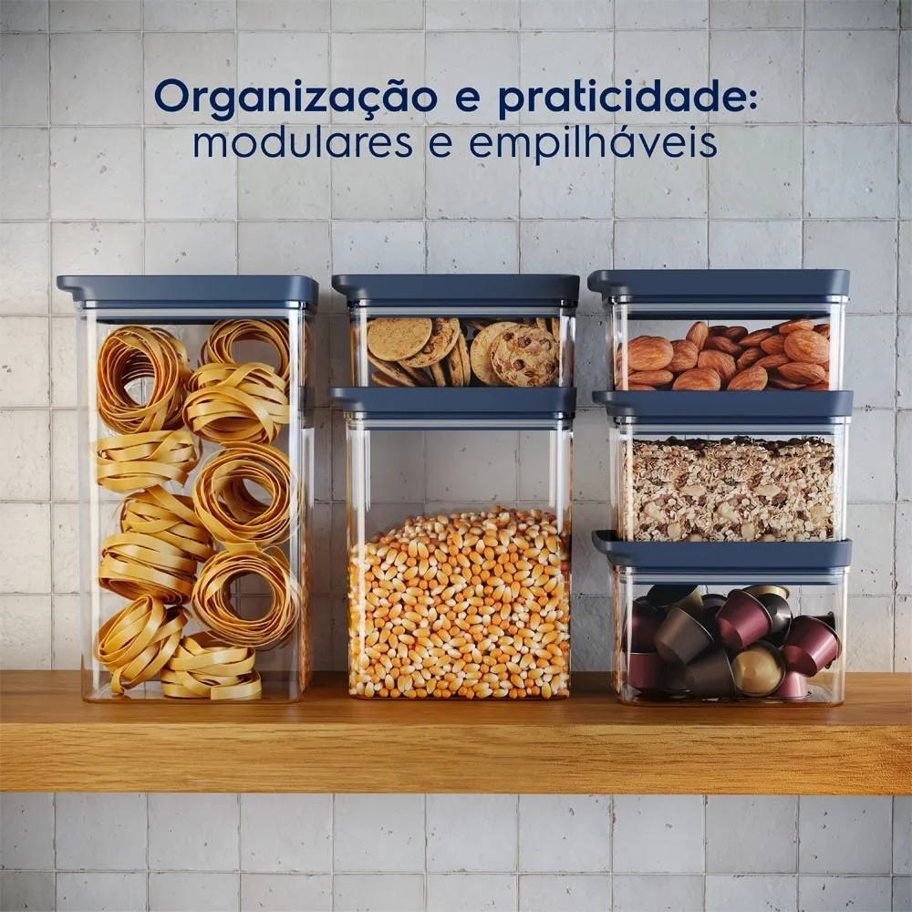 Pote Hermético Organizador Electrolux Experience Empilhável Modular 0,6L