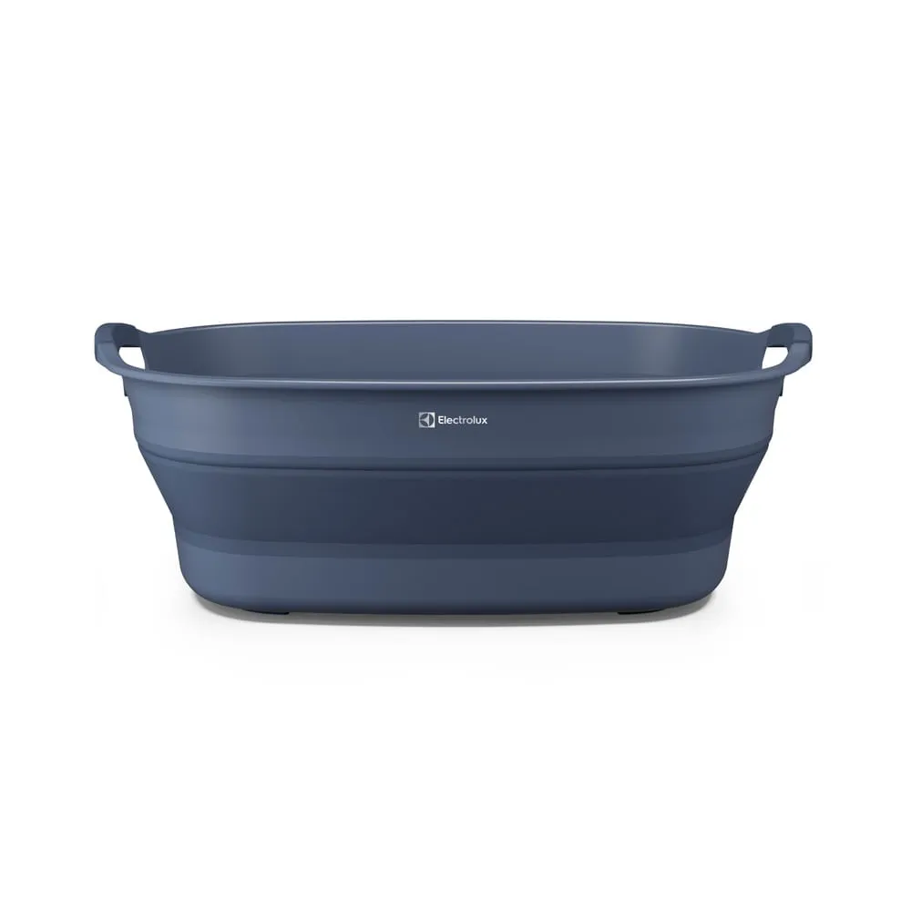 Cesto de Roupa Dobrável Electrolux 30L com Válvula de Água Azul